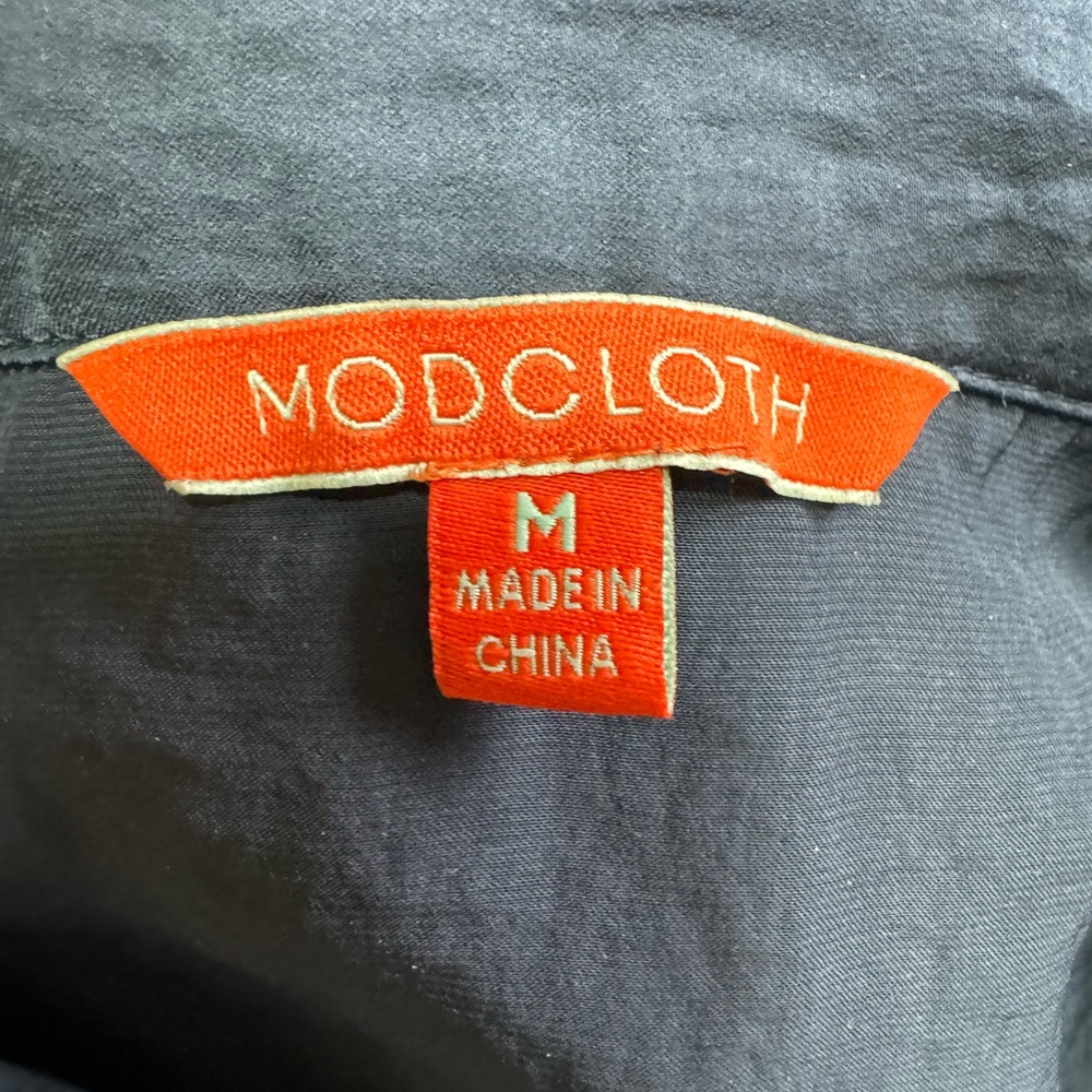 ModCloth Blue Button Front Dress, Size M - Picture 6 of 6